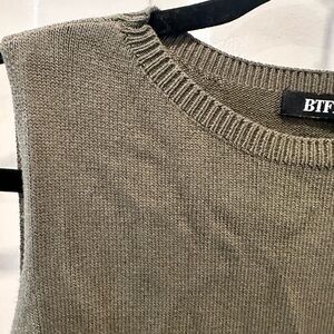 ✨ 3 /$15 Deal! ✨  BTFM knit tank in olive | size M